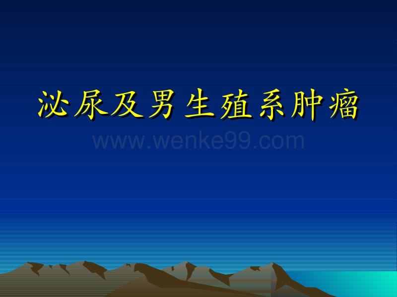 泌尿系肿瘤概述.ppt_第1页